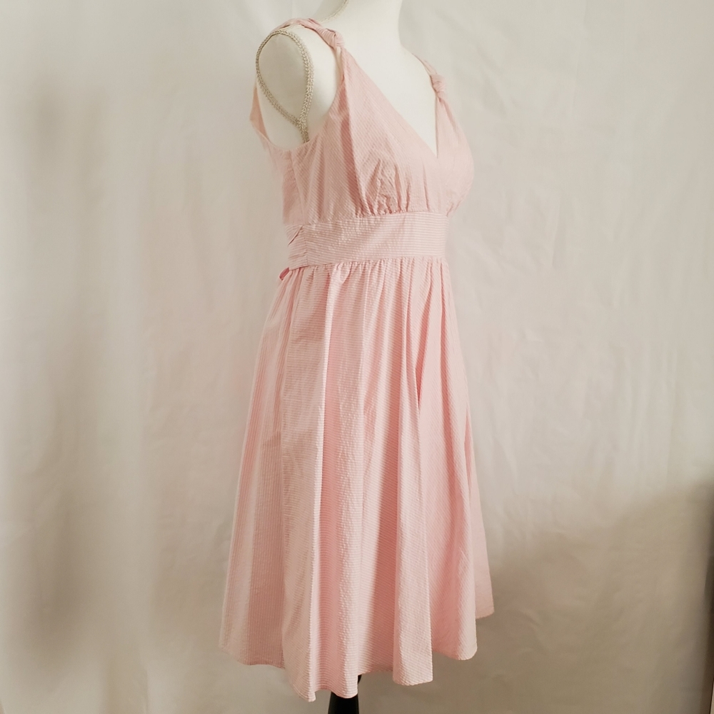 Vineyard Vines Pink Seersucker Reina Sundress sz 4 - Picture 7 of 15